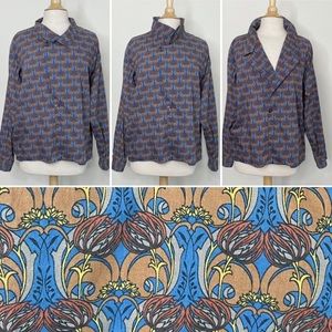 Vintage unique art nouveau floral print top